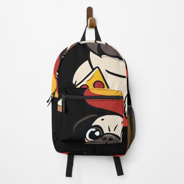 Item preview, pug dog eating pizza designed and sold by Batiz.