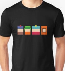 Camiseta unisex Mercancía de South Park Boys Pixel Art