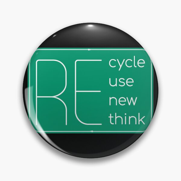 Item preview, Recycle Reuse Renew Rethink Crisis Environmental Activism Black designed and sold by Hazmat-AI7.
