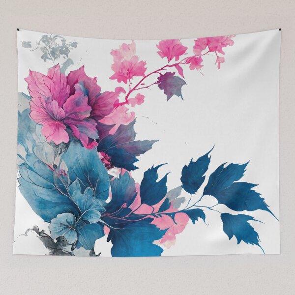 Item preview, flower drawn in the style of ink wash painting designed and sold by papa3415.