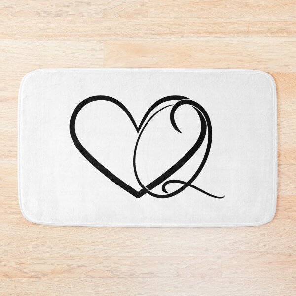 Artikelvorschau, Monogramm Q im Herzen (schwarz) entworfen und verkauft von LancelotDesigns.