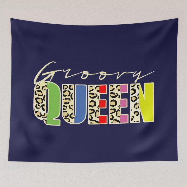 Item preview, Groovy Queen Leopard Print Text Retro Family Quote designed and sold by CRHPOD20.