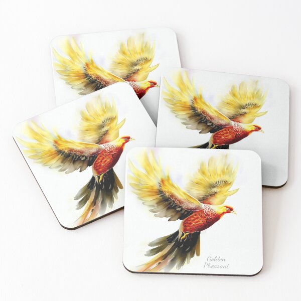 Item preview, Golden Pheasant in digital watercolor designed and sold by profundityseek.