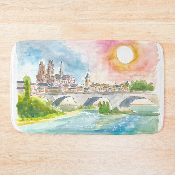 Item preview, Orleans France view of cathedral and Loire river designed and sold by artshop77.