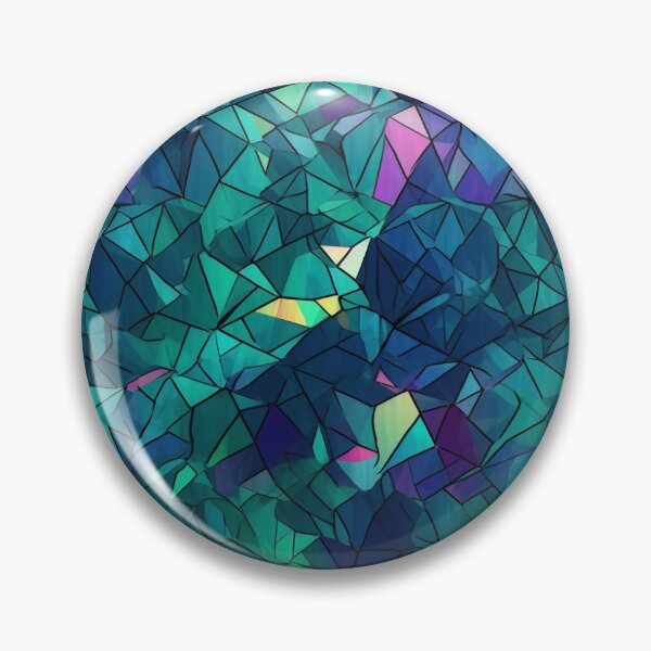 Item preview, Crystal Oasis: A Serene Design of Blue, Green, and Violet Hues designed and sold by soulfulfaces.