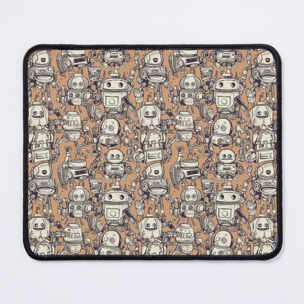 Item preview, Whimsical Robot Parade on Brown designed and sold by Adam Prettyjohns.