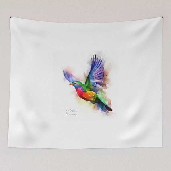 Item preview, Painted Bunting in digital watercolor designed and sold by profundityseek.
