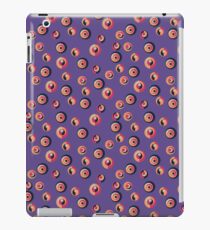 Red, Pink and Black Dots on Ultra Violet Retro Pattern iPad Case/Skin