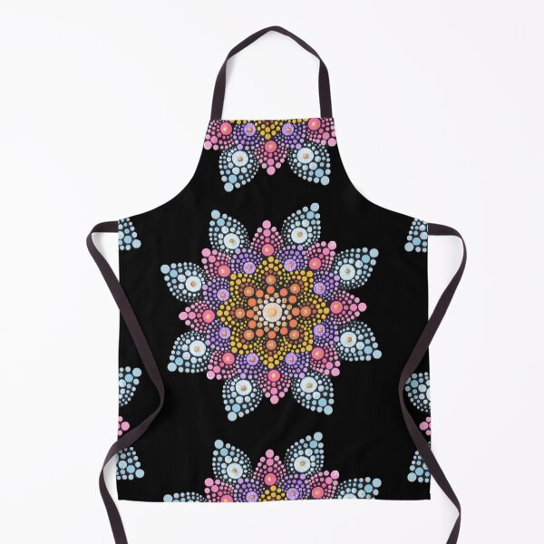Item preview, Mandala pintada de colores - fondo negro designed and sold by Louise-Mae.