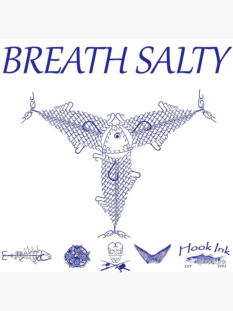Breath Salty Three fish One eye hook Art Board Print for Sale by
