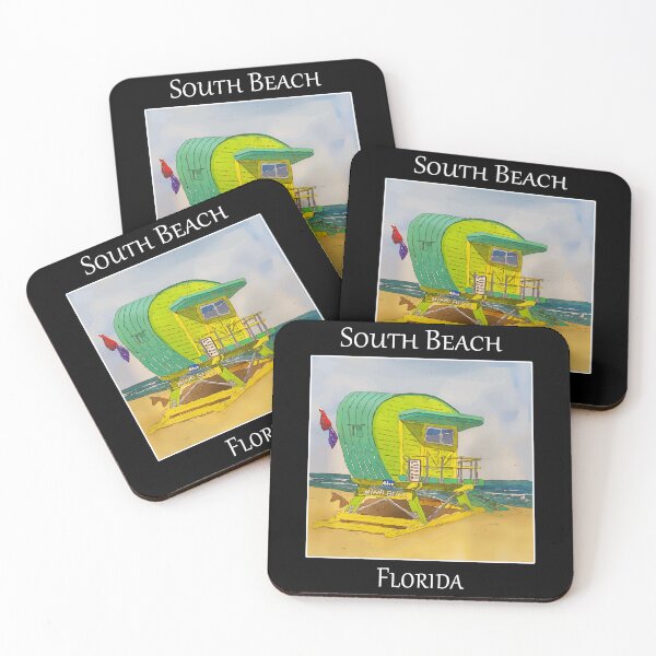 Item preview, South Beach Lifeguard Tower in Miami Florida - Welshdesigns designed and sold by welshdesigns.