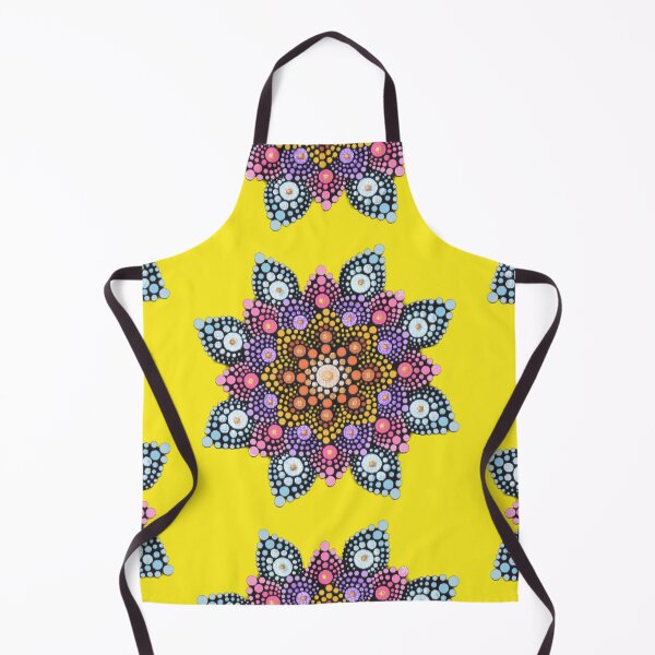 Item preview, Mandala pintada de colores - fondo amarillo designed and sold by Louise-Mae.