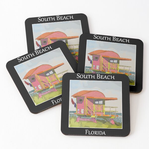 Item preview, South Beach Lifeguard Tower in Miami Florida - Welshdesigns designed and sold by welshdesigns.