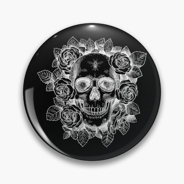 Item preview, Skull With Roses Wasp Goth designed and sold by ooBDoo.