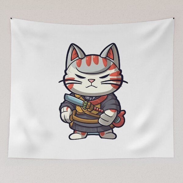 Item preview, Cat Samurai designed and sold by Zoondertt.