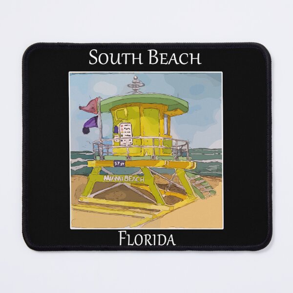 Item preview, South Beach Lifeguard Tower in Miami Florida - Welshdesigns designed and sold by welshdesigns.
