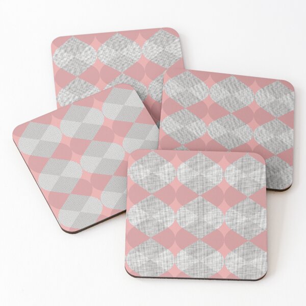 Item preview, Retro Textured Ogee Pattern No.1 Pink And Gray designed and sold by QuestingPixel.