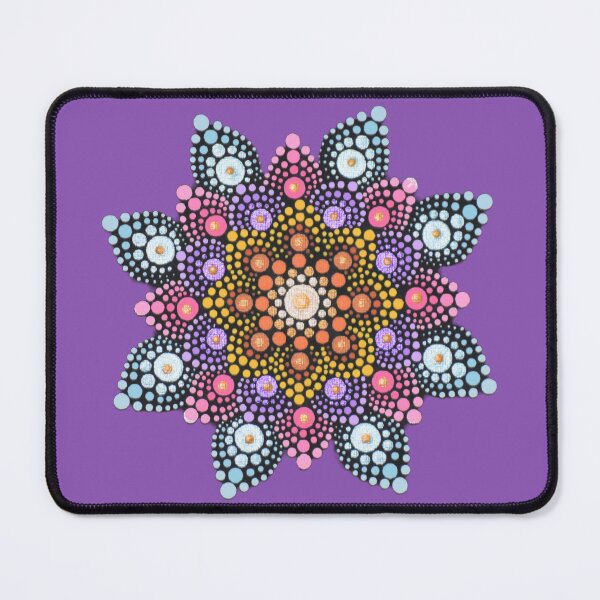 Item preview, Colorful Painted Mandala - purple background designed and sold by Louise-Mae.