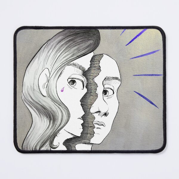 Item preview, Split face of depression - yellow and purple designed and sold by CleyVonSlay.