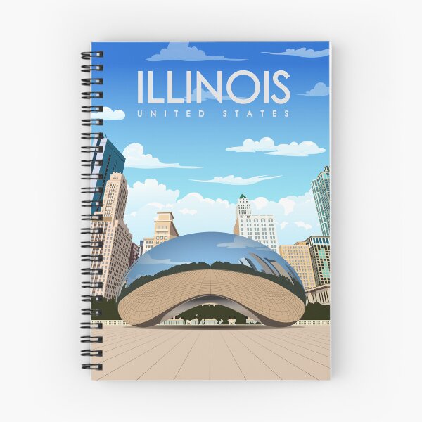 Item preview, Illinois Vintage Minimal Retro State Travel Poster designed and sold by Stadify.