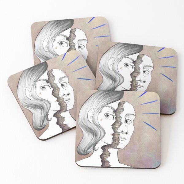 Item preview, Split face of depression - multicolor designed and sold by CleyVonSlay.