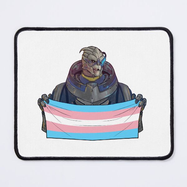 Item preview, garrus vakarian inspired trans pride  designed and sold by stucktoyoumerch.