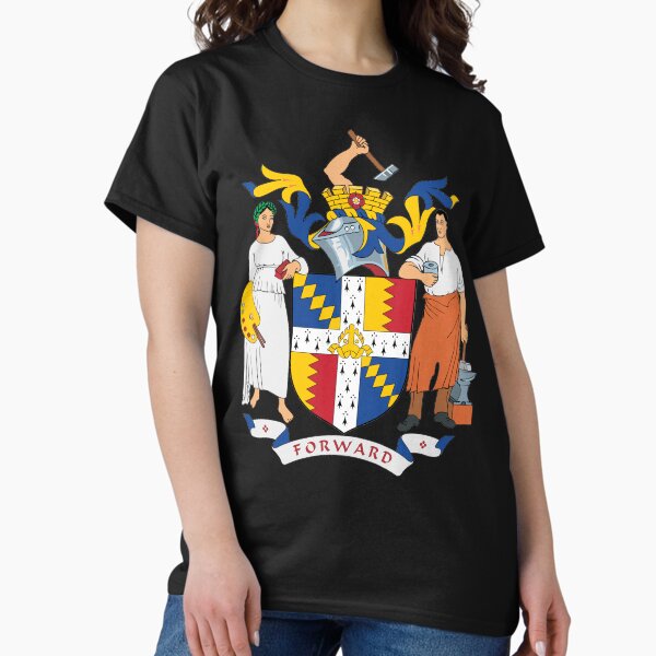 Vista previa del artículo con la obra «Escudo de armas de Birmingham», diseñado y vendido por Hoorahville.