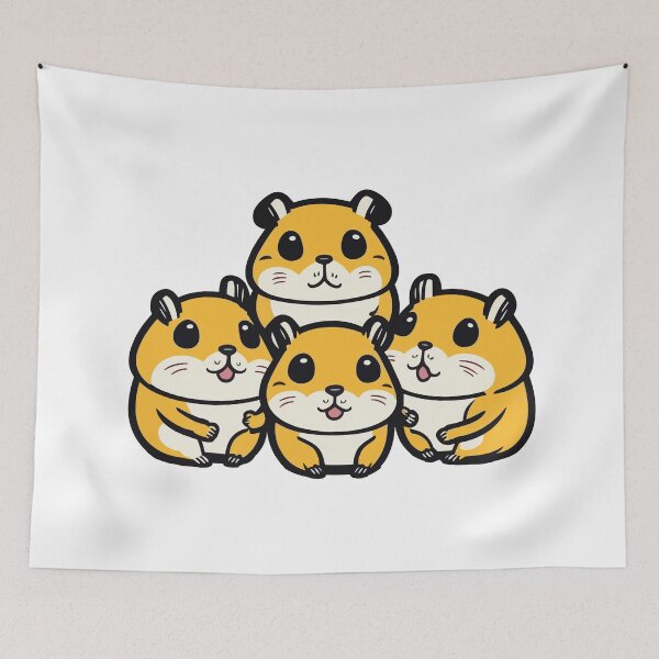 Item preview, Happy Hamster Friends designed and sold by ArcticWolf-Art.