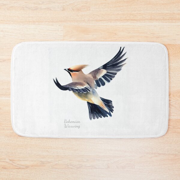 Item preview, Bohemian Waxwing in digital watercolor designed and sold by profundityseek.