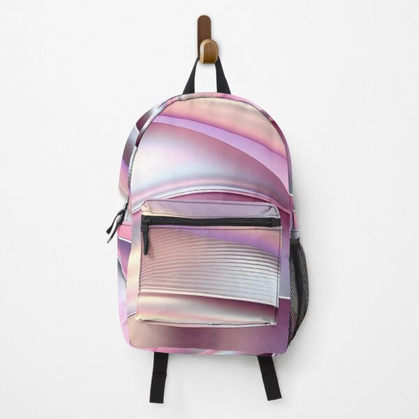 Item preview, Holographic neon curved wave in motion. Pink wallpaper background. Holographic gradient designed and sold by anytka.