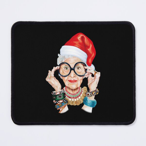 Item preview, Santa Iris Apfel Christmas cartoon designed and sold by JoyceRicharde.