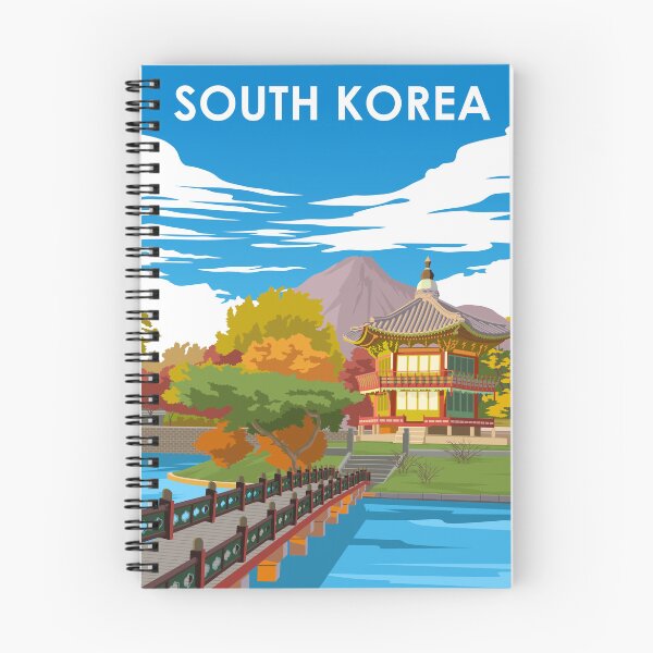 Item preview, South Korea Vintage Minimal Retro Travel Poster designed and sold by Stadify.