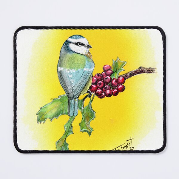 Item preview, Blue bird and berries designed and sold by ForrestArts.