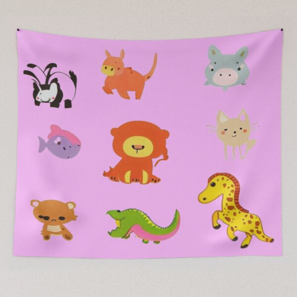 Item preview, Sticker pack of 9 animal pictures graphics in nice colors designed and sold by JaroDesign2023.