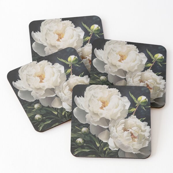 Item preview, White Peonies  designed and sold by Vanover Designs.