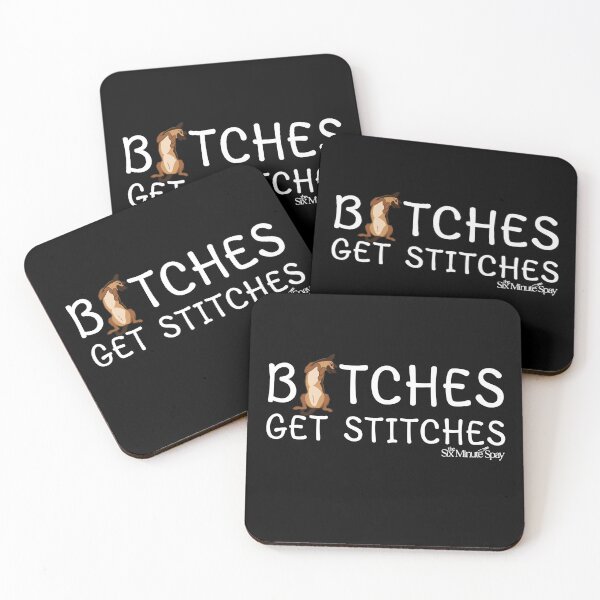 Item preview,  B-tches Get Stitches The 6 Minute Spay (White) designed and sold by introVETed.