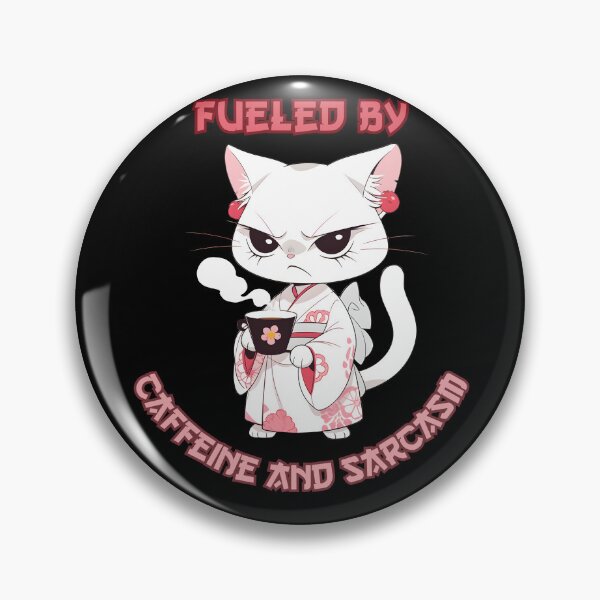 Item preview, Fueled by Caffeine and Sarcasm Anime Lover Gift designed and sold by DarkwoodLab.
