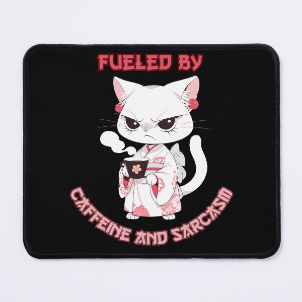 Item preview, Fueled by Caffeine and Sarcasm Anime Lover Gift designed and sold by DarkwoodLab.