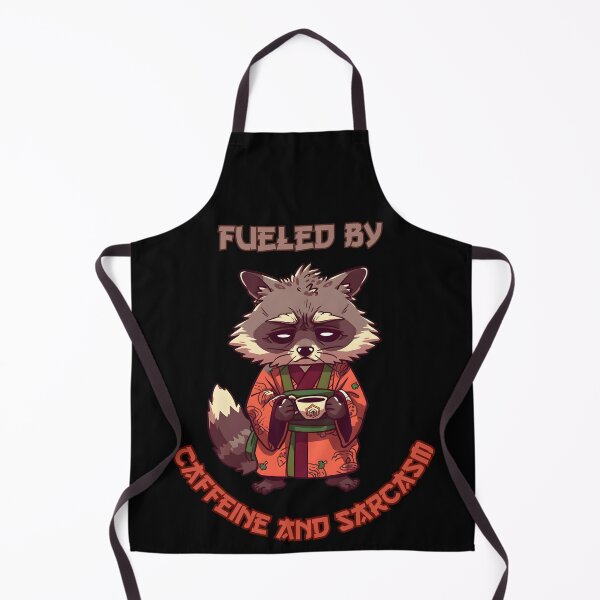 Item preview, Fueled by Caffeine and Sarcasm Anime Raccoon designed and sold by DarkwoodLab.