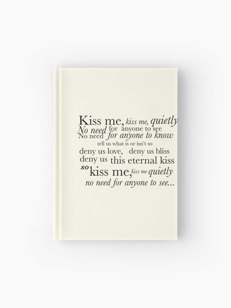 Carnet Cartonne Embrasse Moi Embrasse Moi Citation De Poesie Par Joannaharker Redbubble