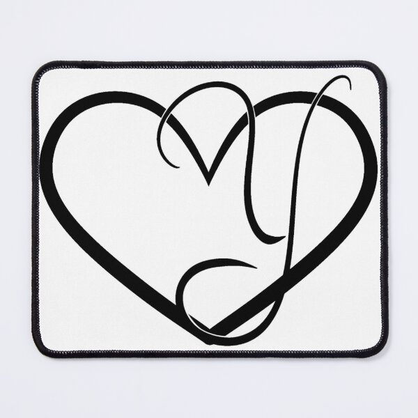 Item preview, Monogram Y in Heart (black) designed and sold by LancelotDesigns.