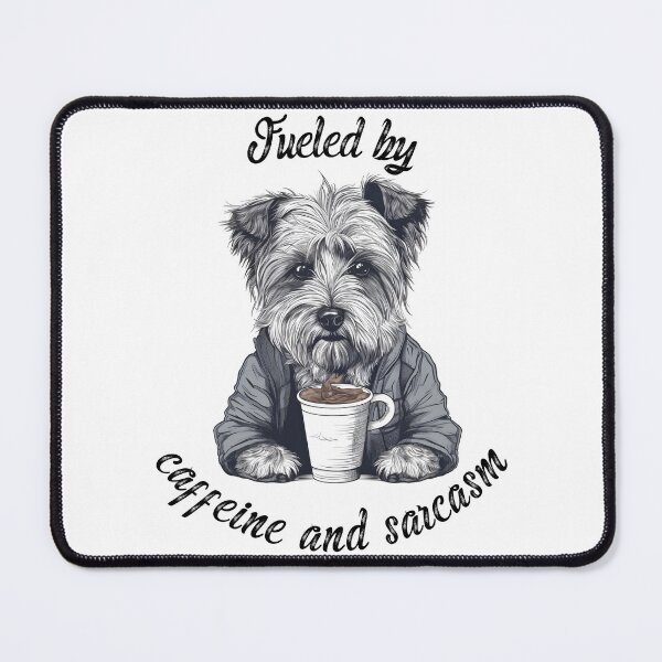 Item preview,  Fueled by Caffeine and Sarcasm Dog Lover Gift designed and sold by DarkwoodLab.