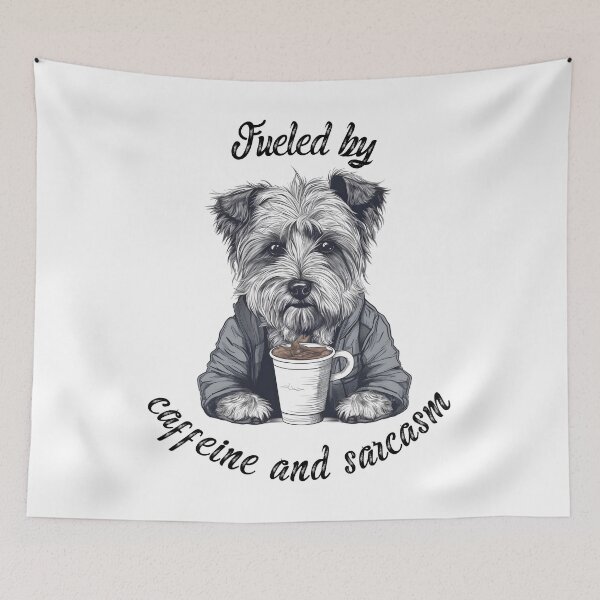 Item preview,  Fueled by Caffeine and Sarcasm Dog Lover Gift designed and sold by DarkwoodLab.