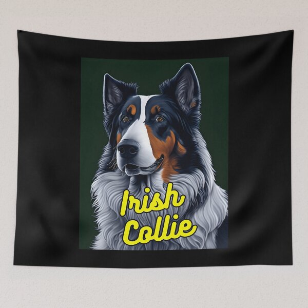 Item preview, Irish Collie Green Background designed and sold by IrishPOD.