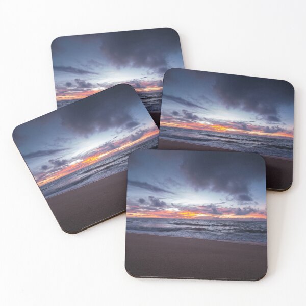 Item preview, sunrise with dramatic clouds on the beach designed and sold by willamsharking.