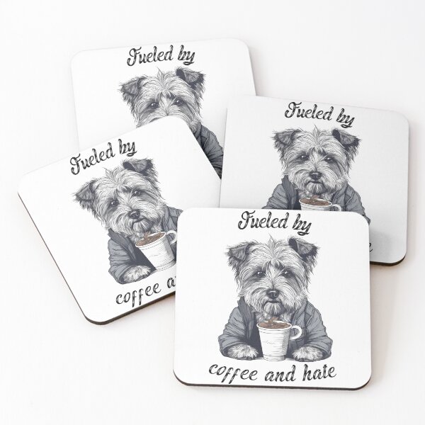 Item preview, Fueled by Coffee and Hate Dog designed and sold by DarkwoodLab.
