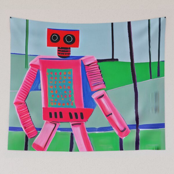 Aperçu de l'œuvre Des robots à la manière de David Hockney créée et vendue par CRAFTER-MEDIA.