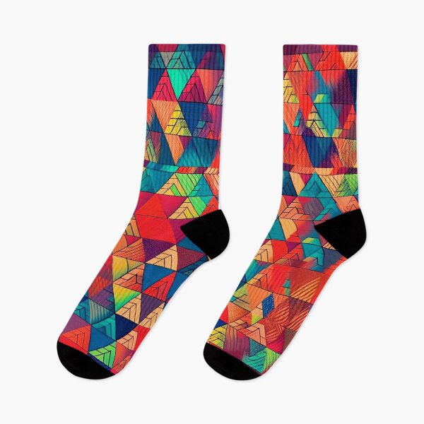 Item preview, Geometric pattern with active triangles designed and sold by knuppify.