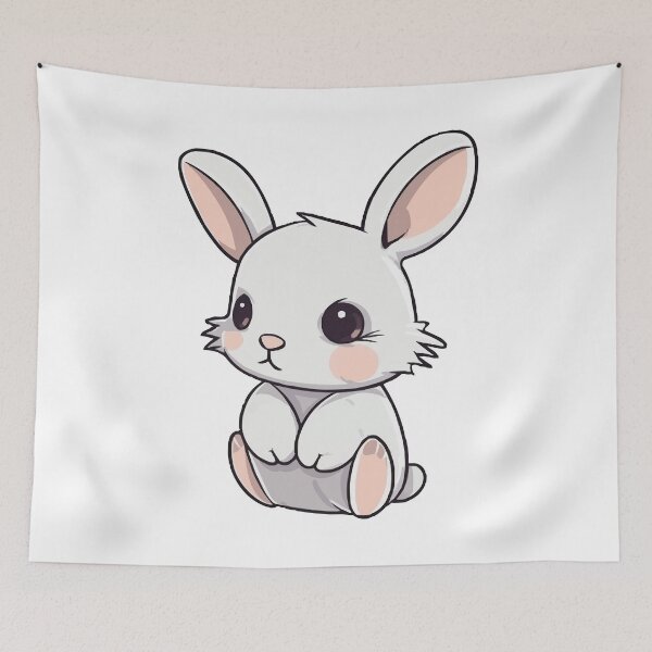 Item preview, Adorable White Bunny designed and sold by TheLovelyPets.