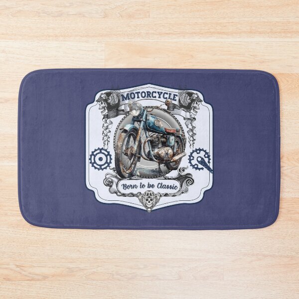 Artikelvorschau, motorcycle in blue vintage style entworfen und verkauft von PositiveIdeas.